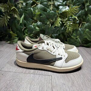 NEW Nike x Air Jordan 1 Low Retro x Travis Scott SP “Medium Olive” PS Size 2Y